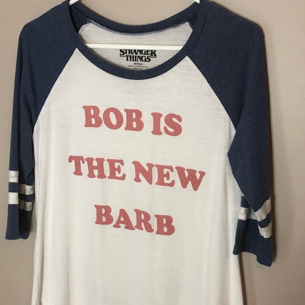 Stranger Things T-shirt Medium, blue and white